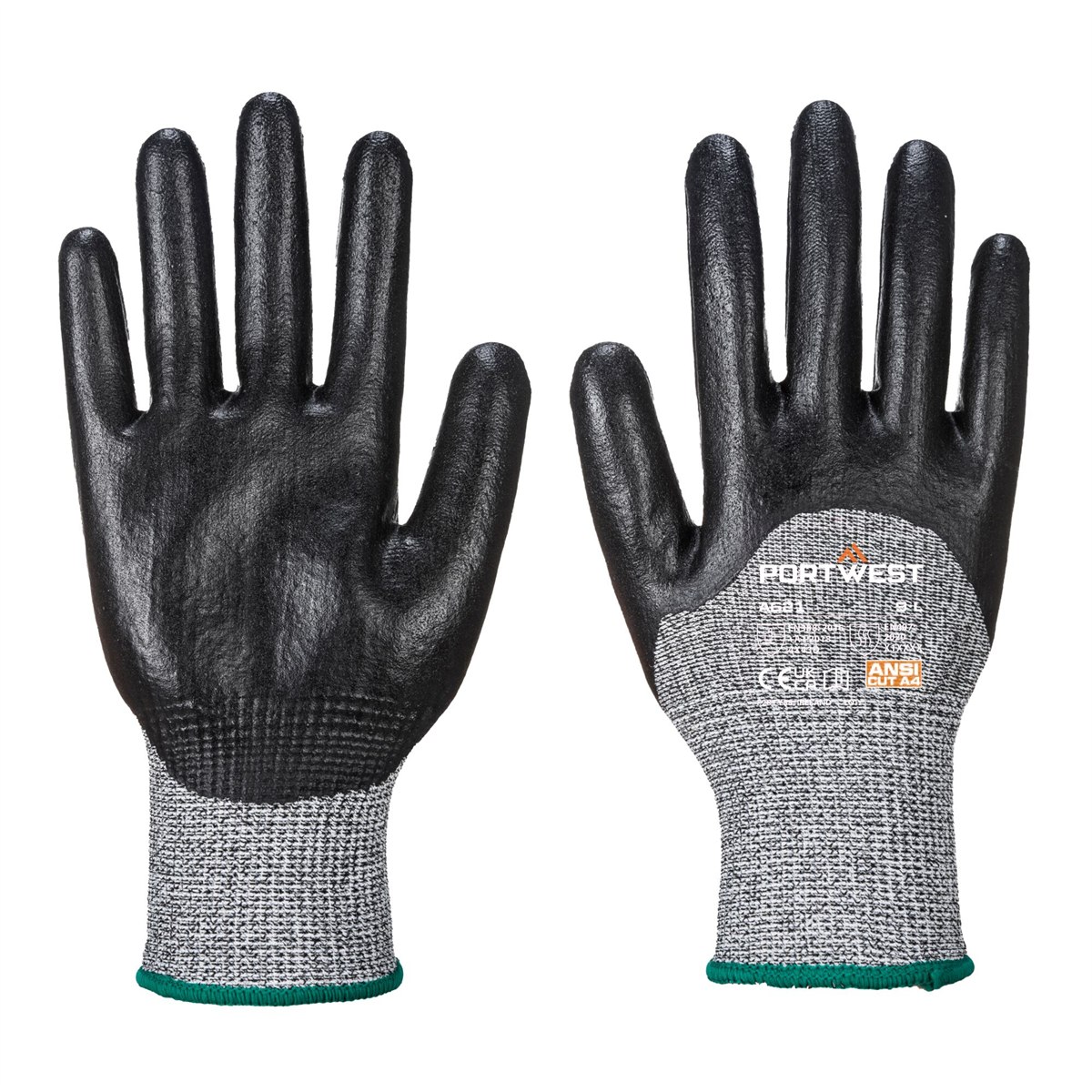 Portwest Cut 3/4 Nitrile Foam Glove - Black