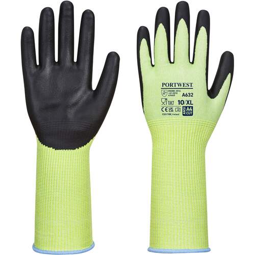 Portwest Green Cut Glove Long Cuff - Green/Black