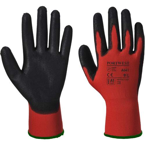 Portwest Red - PU Glove - Red/Black