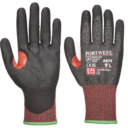 Portwest CS AHR13 PU Cut Glove - Black