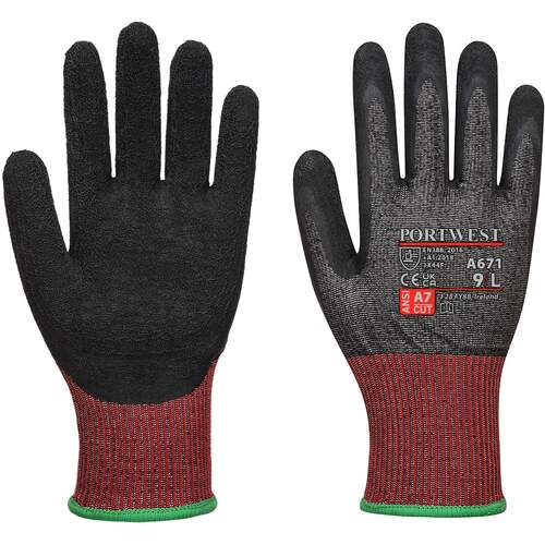 Portwest CS AHR13 Latex Cut Glove - Black