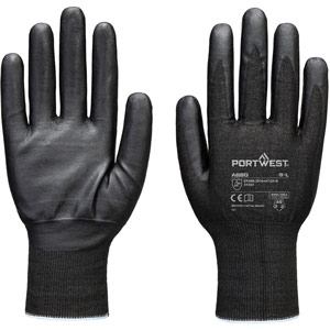 Portwest Cut F21 Nitrile Tungsten Glove A9  - Black