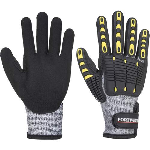 Portwest Anti Impact Cut Resistant Glove - Grey/Black