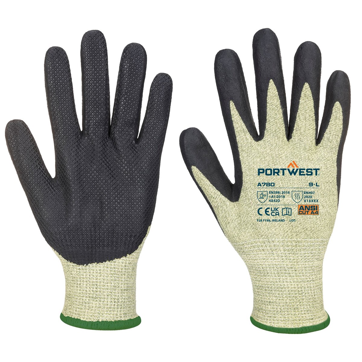Portwest Arc Grip Glove - Green/Black