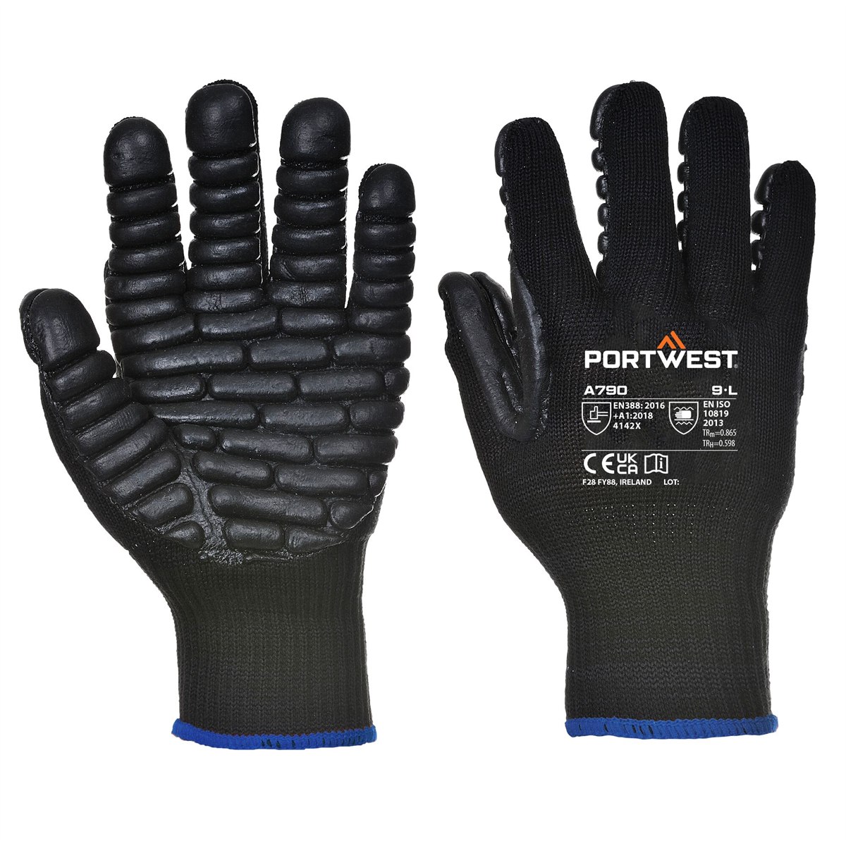 Portwest Anti Vibration Glove - Black