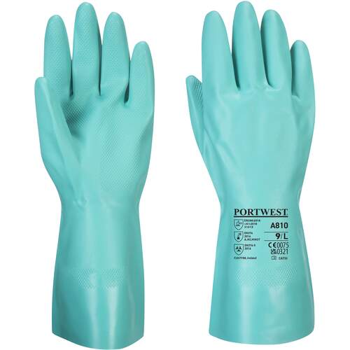 Portwest Nitrosafe Chemical Gauntlet - Green
