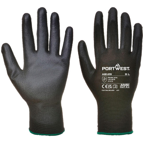 Portwest PU Palm Glove (288 Pairs) - Black