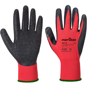 Portwest Grip 13 Latex Crinkle Essential Multipack (Pk12) - Red/Black