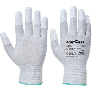 Portwest Antistatic PU Fingertip Essential Multipack (Pk12) - Grey