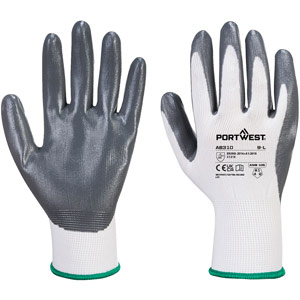 Portwest Grip 13 Nitrile Essential Multipack (Pk 12) - White/Grey