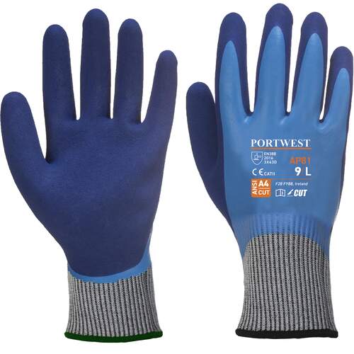 Portwest Liquid Pro HR Cut Glove - Blue