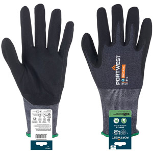 Portwest SG Grip 15 Nitrile Glove (Retail) - Grey/Black