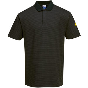 Portwest Anti-Static ESD Polo Shirt S/S - Black