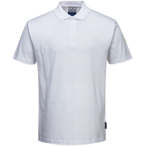 Portwest Anti-Static ESD Polo Shirt - White