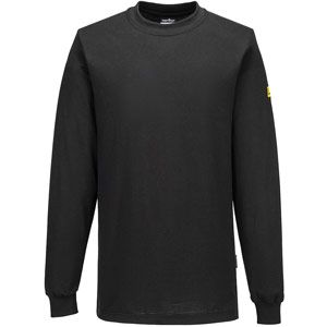 Portwest Anti-Static ESD T-Shirt L/S - Black