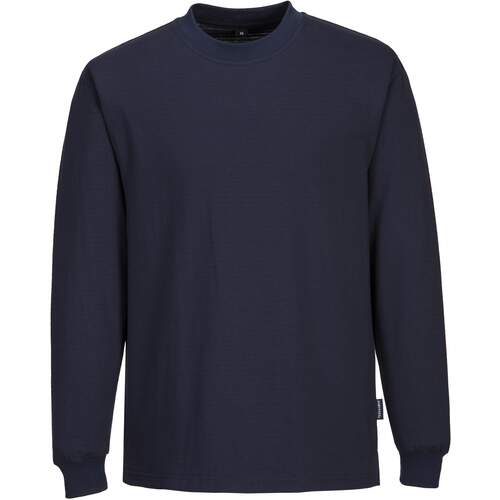 Portwest Anti-Static ESD Long Sleeve T-Shirt - Navy | The PPE Online Shop