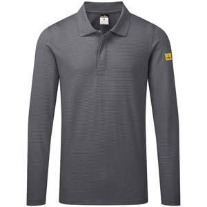 Portwest Anti-Static ESD Polo L/S - Zoom Grey