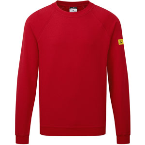 Portwest Anti-Static ESD Sweatshirt - Deep Red