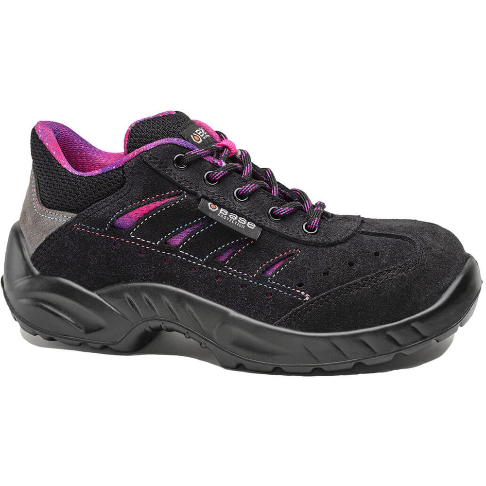 Base Zoe Shoe S1P SRC - Black/Fuchsia