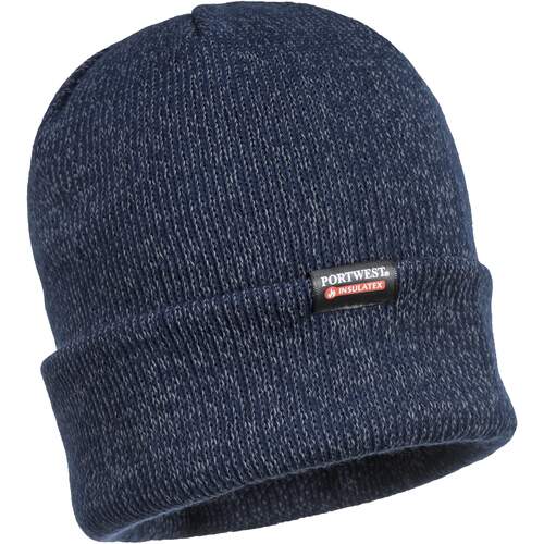 Reflective Knit Hat, Insulatex Lined - Navy
