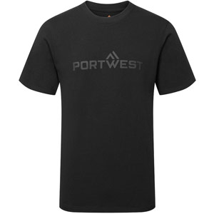 Portwest Branded Cotton T-Shirt S/S - Black