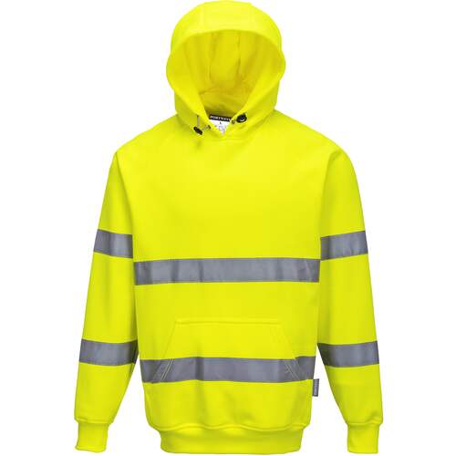 Portwest Hi-Vis Hooded Sweatshirt - Yellow