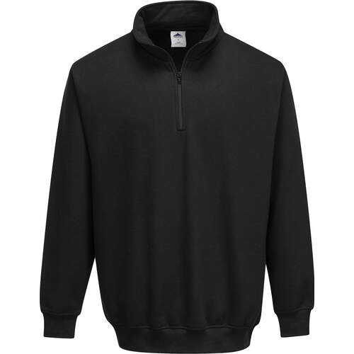 Portwest Sorrento Zip Neck Sweatshirt - Black