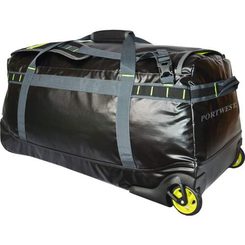 Portwest PW3 100L Water-resistant Duffle Trolley Bag - Black
