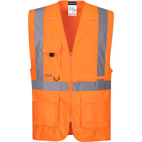 Portwest Hi-Vis Executive Vest With Tablet Pocket - Orange