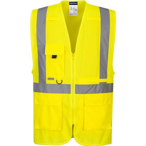 Portwest Hi-Vis Executive Vest With Tablet Pocket - Yellow