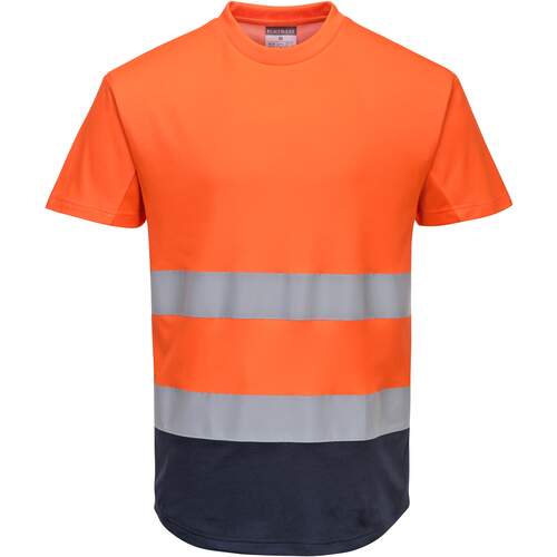 Portwest Two-Tone Mesh T-Shirt - Orange/Navy