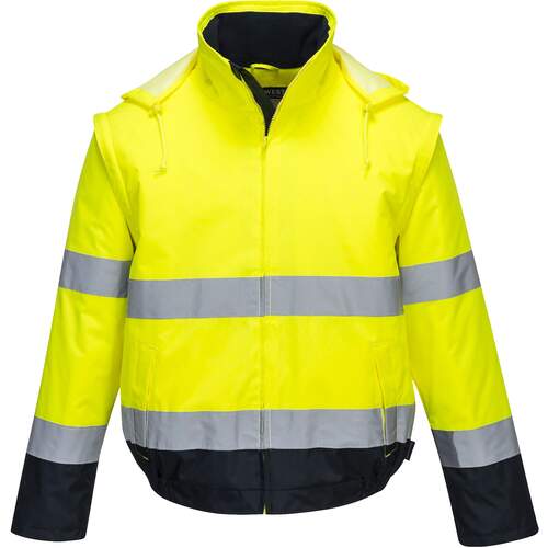 Portwest Essential 2-in-1 Jacket - Yellow/Navy