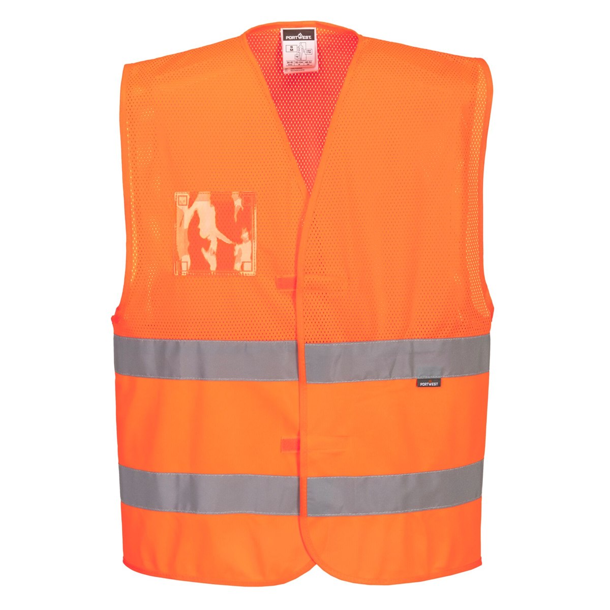 Portwest Hi-Vis Half Mesh Vest - Orange