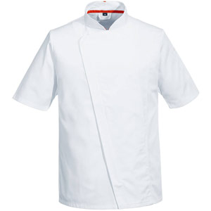 Portwest Chef's Mesh Air Pro Asymmetrical Jacket S/S - White