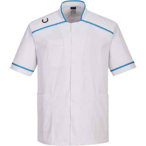Portwest Men's Medical Tunic - White/Aqua