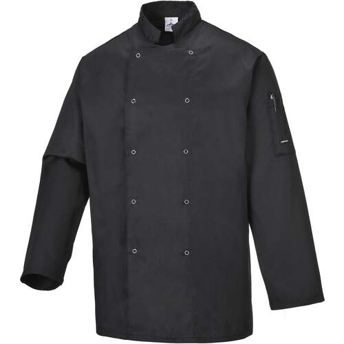 Suffolk Chefs Jacket L/S - Black