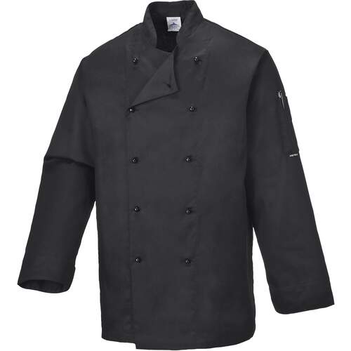 Portwest Somerset Chefs Jacket L/S - Black
