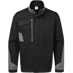 Portwest WX1 Two Tone Cotton Work Jacket - Black/Grey