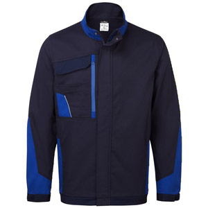 Portwest WX1 Two Tone Cotton Work Jacket - Navy/Royal