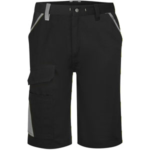 Portwest WX1 Two Tone Cotton Shorts - Black/Grey