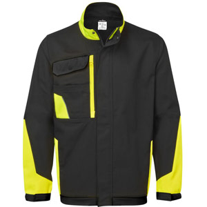 Portwest WX1 Lightweight Cotton Work Jacket - Black/Yellow