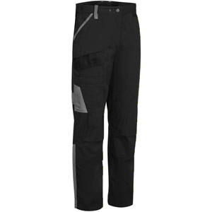 Portwest WX1 Lightweight Cotton Work Trousers - Black/Grey