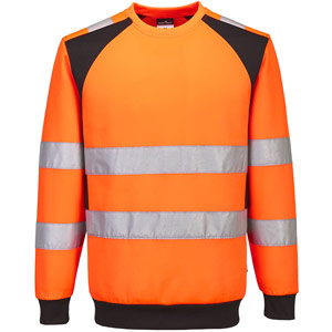 Portwest WX2 Eco Hi-Vis Sweatshirt - Orange/Black