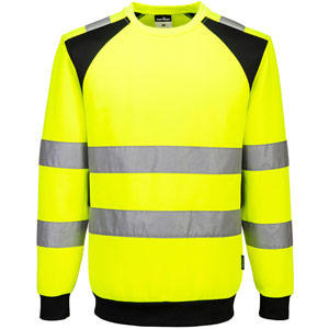 Portwest WX2 Eco Hi-Vis Sweatshirt - Yellow/Black