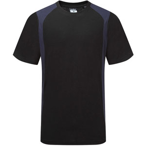 Portwest WX2 T-Shirt S/S - Black/Navy