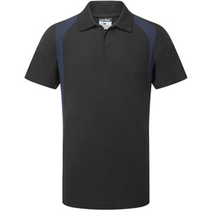 Portwest WX2 Polo Shirt S/S - Black/Navy