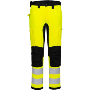 Portwest WX2 ECO Hi-Vis Stretch Trade Trouser - Yellow/Black