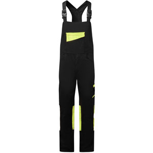 Portwest WX2 Eco Stretch Bib and Brace - Black/Yellow