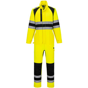 Portwest WX2 Eco Hi-Vis Coverall - Yellow/Black