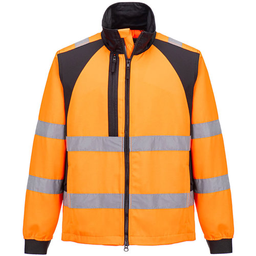 Portwest WX2 Eco Hi-Vis Work Jacket - Orange/Black